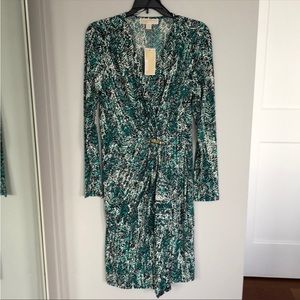 NWT MICHAEL Michael Kors Wrap Dress in Island Blue